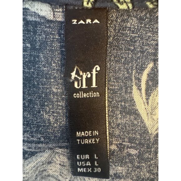 2/$30 ZARA Srpl Collection Large Long Sleeve Viscose Shirt  Botanical & Animal - Picture 4 of 14